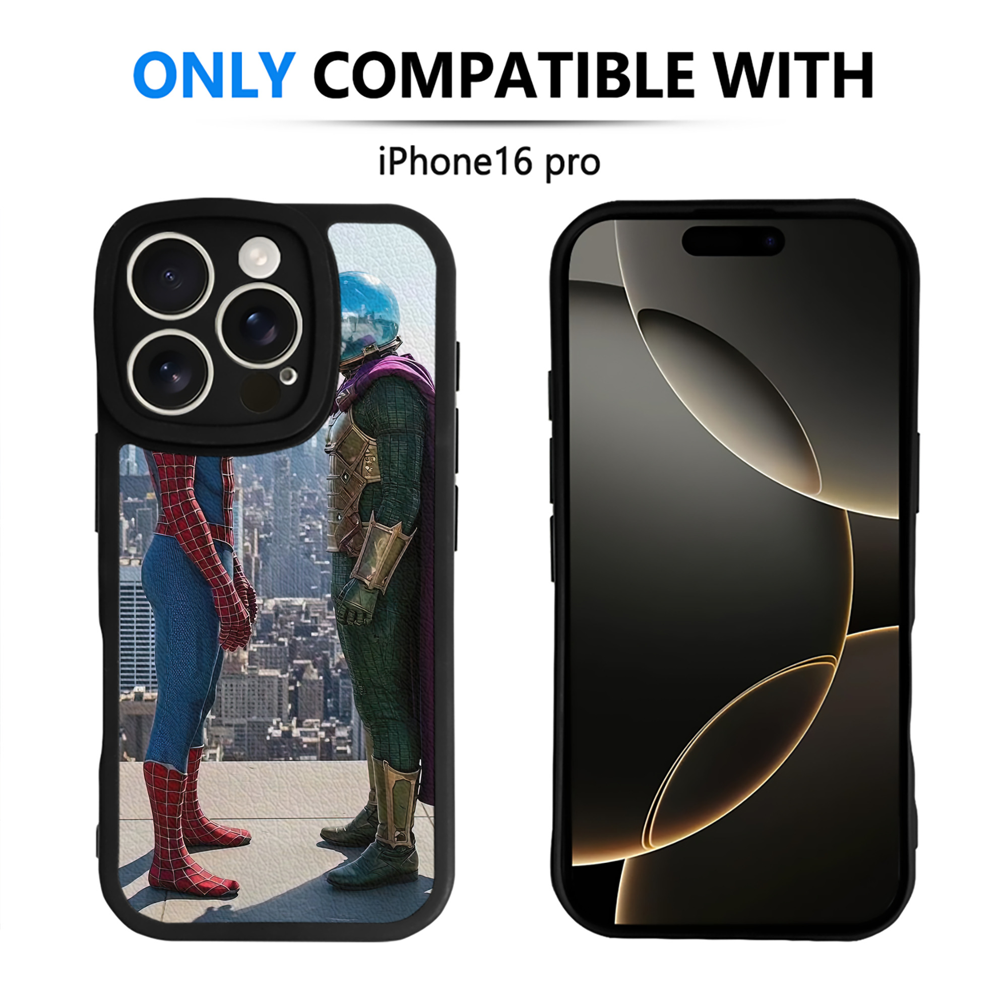 （画像用） Spider Man スパイダーマン 【iPhone 16シリーズ対応】シリコンスマホケース（レザー調） 材質：シリコン